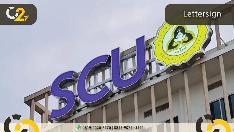 Soegijapranata Catholic University (SCU / UNIKA) Semarang Letter Timbul Cipta Citra Advertising Semarang